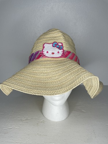 Hello Kitty Straw Beach Sun Hat Girls 4 
