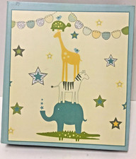 Baby Photo Album By Enchante Turtle Giraffe Zebra Elephant NEW TAGS Holds 180