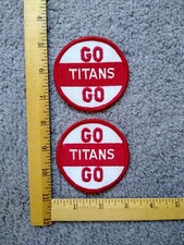 LOT OF 2 RARE TENNESSEE TITANS GO TITANS GO NFL FOOTBALL PATCHES free ship