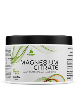 PEAK Magnesium Citrat - 240 g I essenzielles Mineral in versch. Geschmäckern