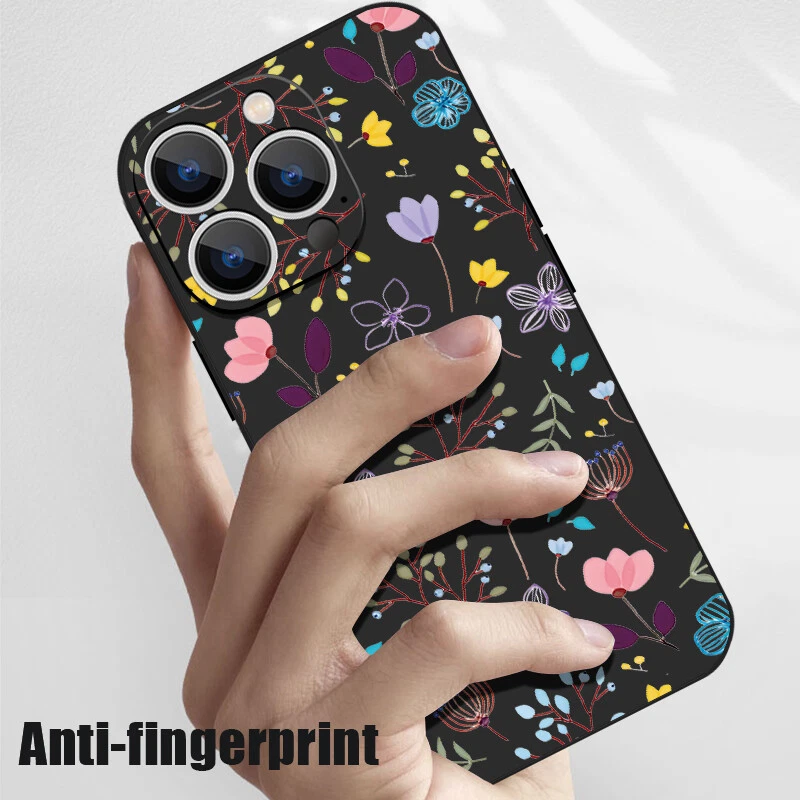 Phone Case Flower For iPhone 16 Pro Max 15 14 13 11 12 8 7 Shockproof Soft Cover