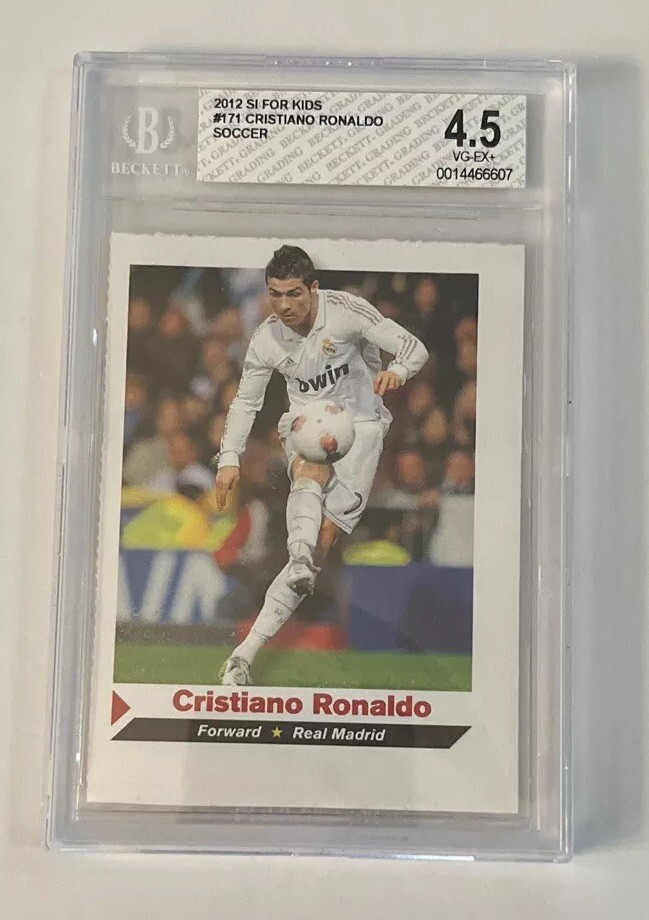 CRISTIANO RONALDO ROOKIE 2012 Sports Illustrated SI for Kids REAL MADRID BGS 4.5