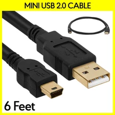Mini USB Cable 6 Feet High-Speed Data Sync Charging Cord PSP PC Arduino e-Reader
