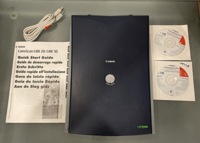 Canon CanoScan LiDE20 Flatbed Scanner w/ Software CD Instructions Cable Tested