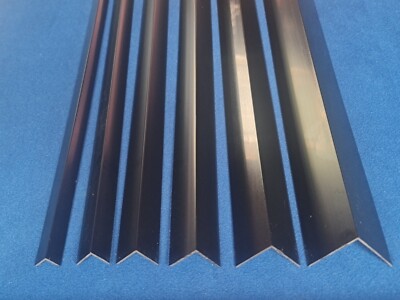 KUNSTSTOFF WINKEL ECKVERKLEIDUNG STARR ABDECKSTREIFEN 90 GRAD SCHWARZ 1 METER 5 mm-50 mm