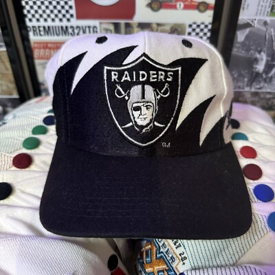 vintage RAIDERS LOGO ATHLETIC SHARKTOOTH SNAPBACK HAT Pro Line 