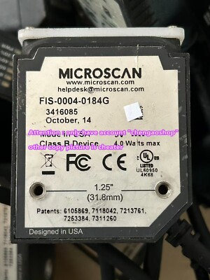 1PcS Used Microscan MS-4 FIS-0004-0184G #N850F YF