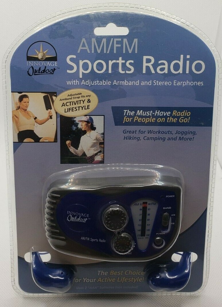 INNOVAGE OUTDOOR AM / FM SPORTS RADIO ADJUSTABLE ARMBAND STEREO