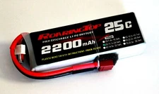 RoaringTop LiPo Battery 25C 2200mAh 3S 11.1V with Deans Plug