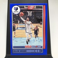 2021-22 Panini NBA Hoops Dillon Brooks Memphis Grizzlies Blue Parallel #142
