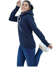 Women fleece pullover hoodie embroidered sweatshirts XS S M L 80 cotton