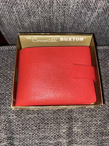 Nowy vintage Lady Buxton Czerwony skórzany kabriolet w oryginalnym pudełku - Zdjęcie 1 z 5