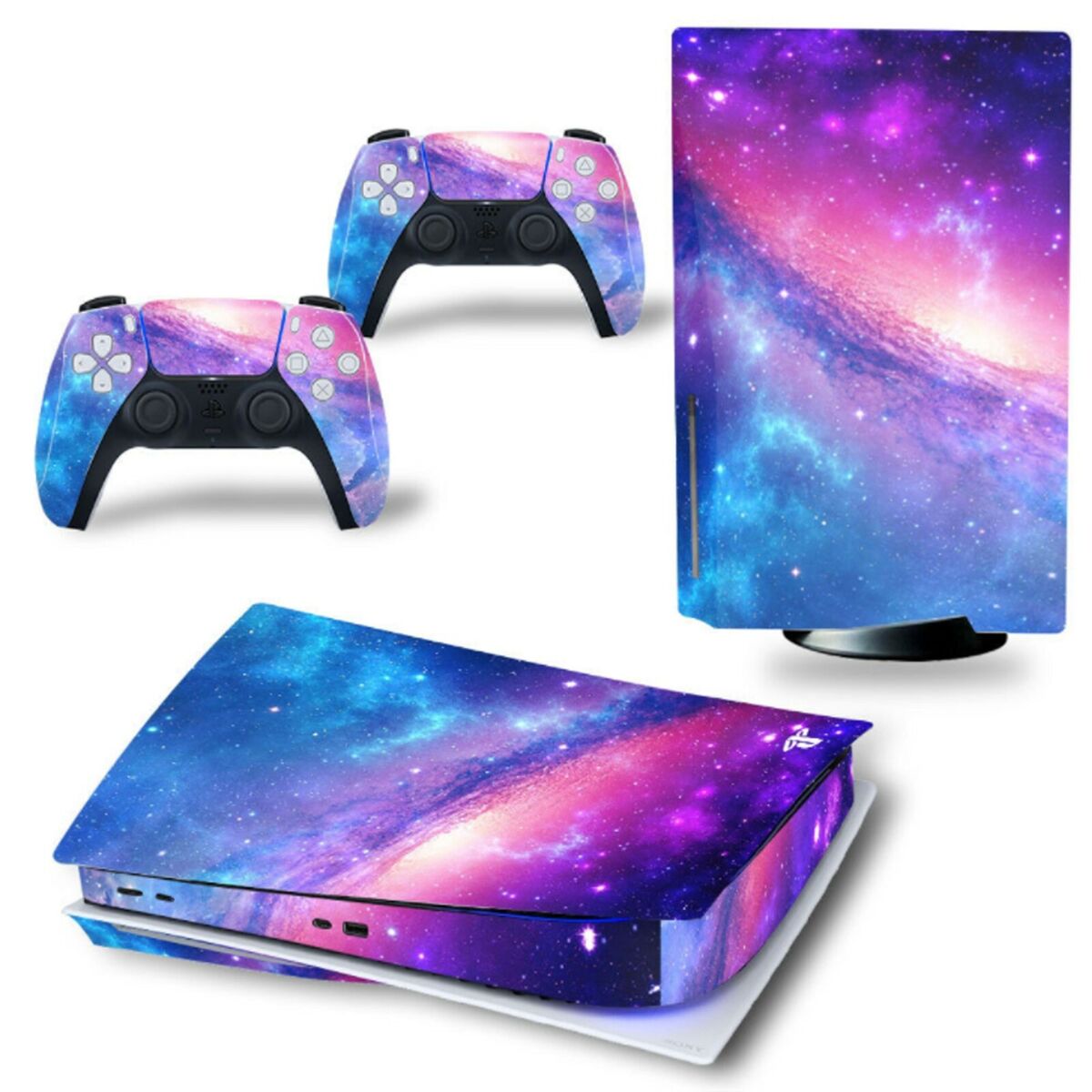 Playstation 5 PS5 Console Skin Vinyl Cover Decal Sticker + 2 Controller  Full