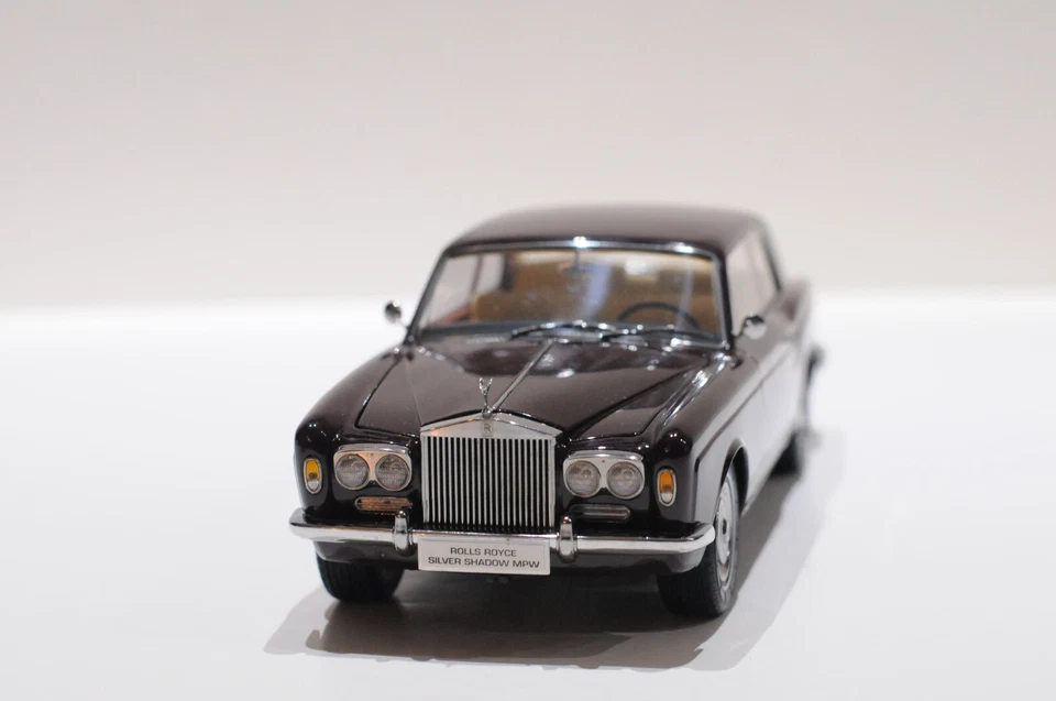 PARAGON ROLLS ROYCE SILVER SHADOW MPW 2DR COUPE BURGUNDY SCALE 1:18 DIECAST COA - Image 4 of 4