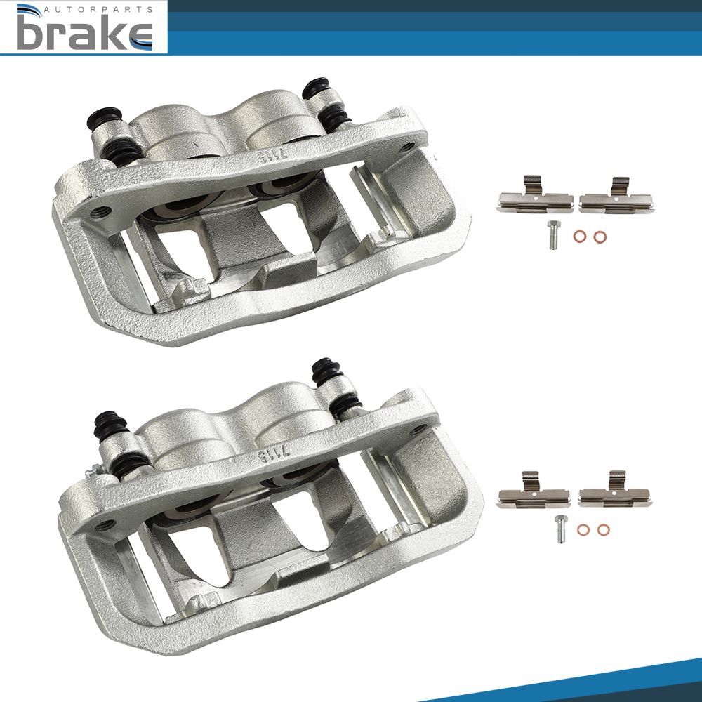 2Pcs Front Brake Calipers with Bracket for 1999-2002 Ford E450 Econoline Super Duty