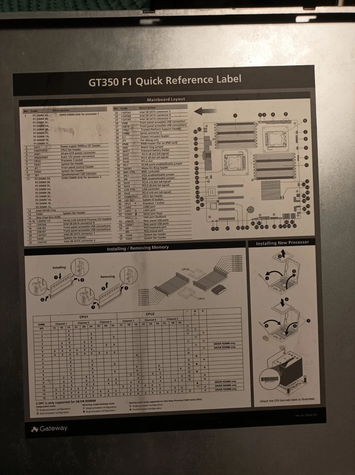 Gateway GT350 F1 Windows 7 2x Intel Xeon 6GB RAM 1.2 TB Storage HDD - Immagine 2 di 4