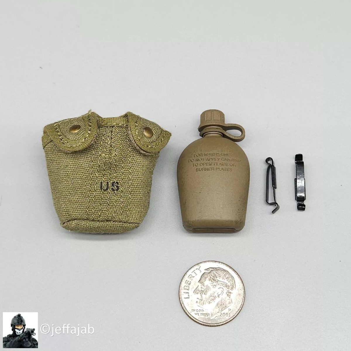 1:6 Ujindou Vietnam 173rd Airborne LRRP M56 Canteen w/ Pouch (x1