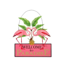 Flamingo Welcome Sign
