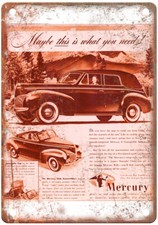 Vintage 1940 Mercury 8 Sedan-coupe Auto Ad Reproduction Metal Sign A11539