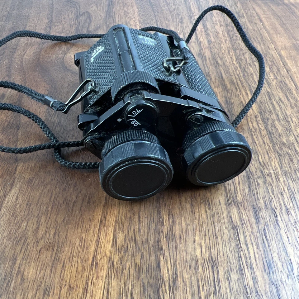Vintage Tasco 8x20 Premium Pocket Binoculars Roof Prism BAK-4 J-B15 Black - Image 4 of 4