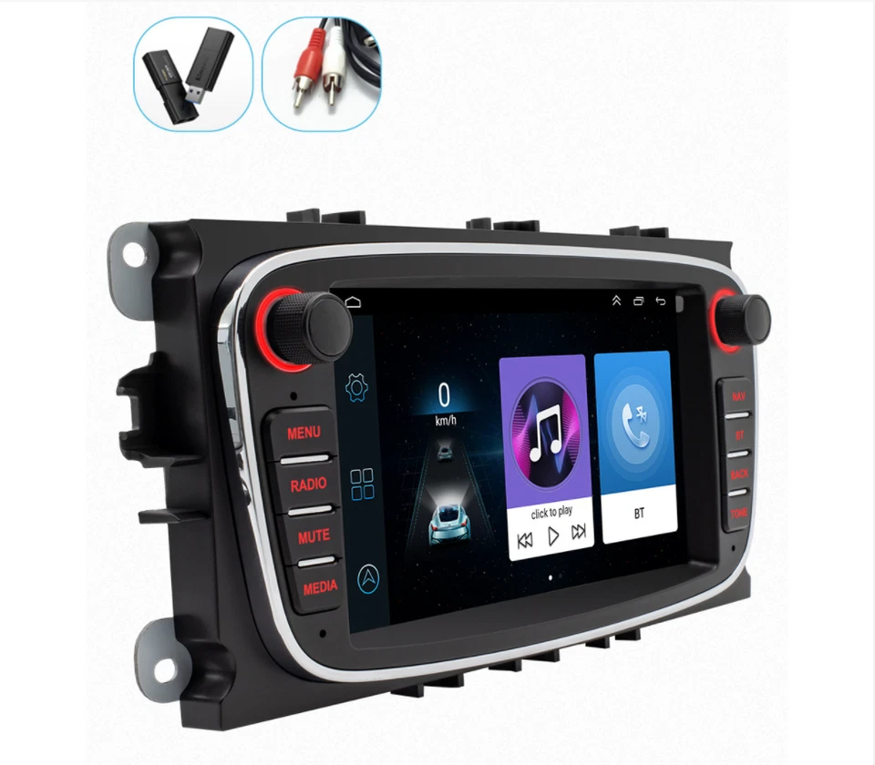 7 Zoll Autoradio Android 13 GPS Navi RDS Für Ford Focus MK2 Mondeo C S Max 2+32G - Bild 2 von 4