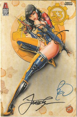 White Widow #5 Virgin Vault-Tec Fallout 2x Signed Tyndall & Powell COA (NM/NM+)