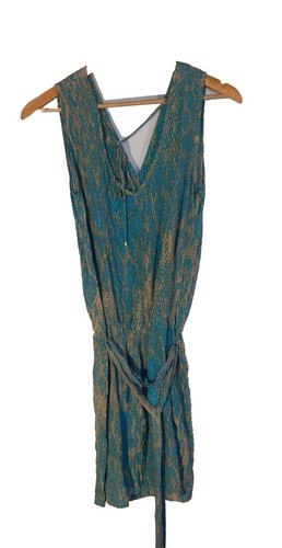 Karina Grimaldi XS Azalea Silk Snake Skin print Dress Beige turquoise RRP$400 - Picture 4 of 9