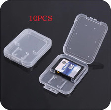 Memory Card Case Holder 10Pcs for Micro SD SDHC Hard Plastic Transparent