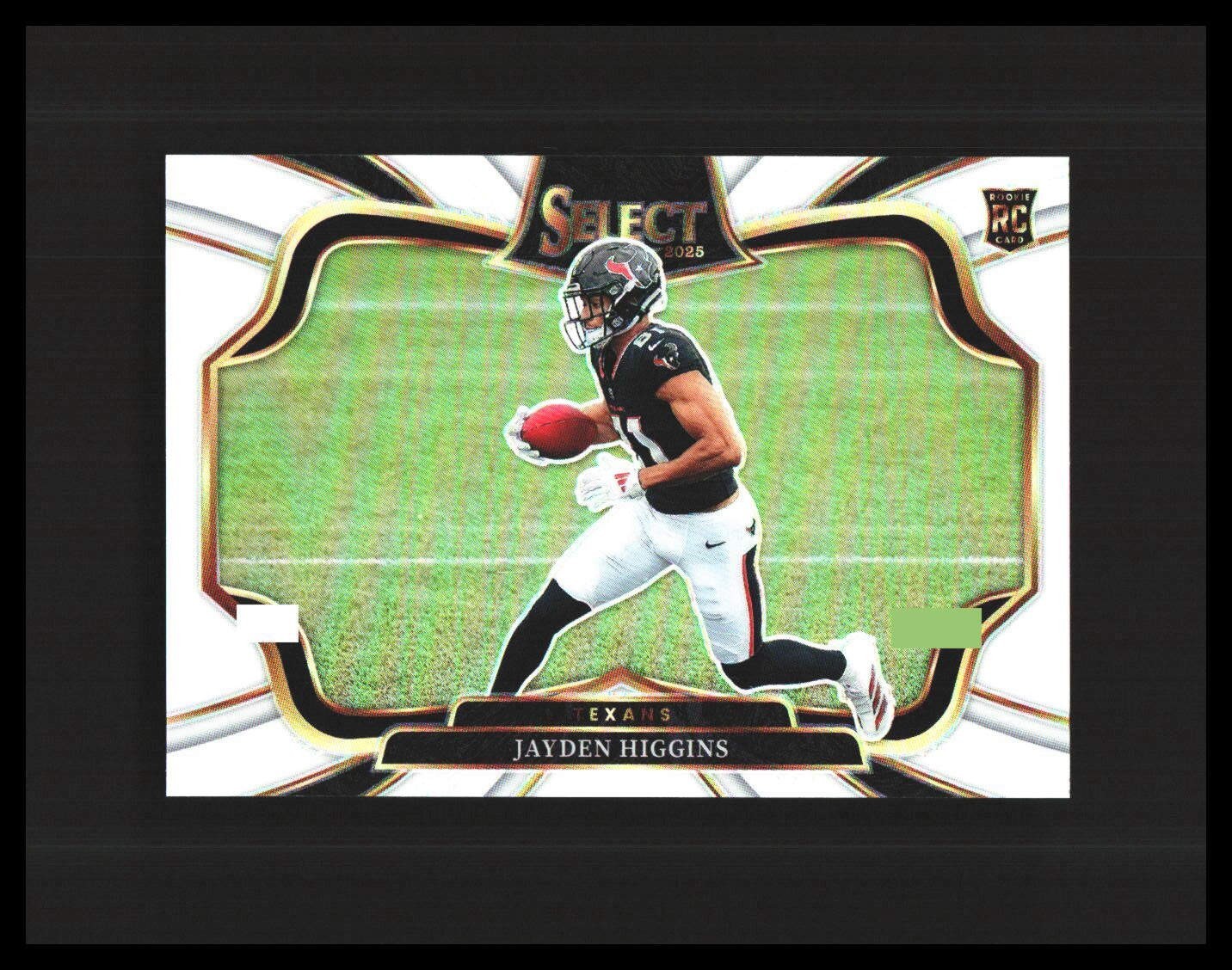 2025 Jayden Higgins Rookie Card - Panini Select #436 White Prizm /35 Texans