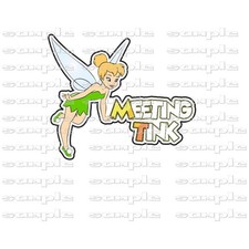 Disney Meeting Tink ddsk Title Premade Scrapbook Page Paper Piece die cut