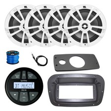 Infinity Radio, Adapter, Spa Bezel, ANT, 4x 6.5" 180W White Speaker w/Wire