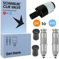 Schwalbe Vélo Clik Valve SCV Système (DV) Dunlop Ensemble (2Pcs) + Adaptateur AV