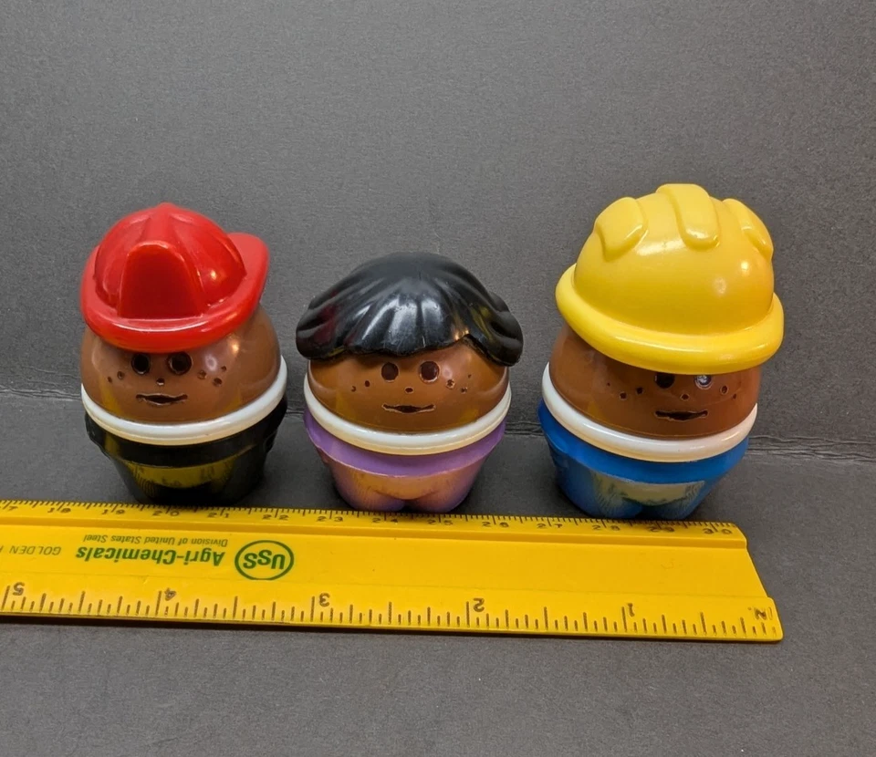 LOT OF 3 Little Tikes TODDLE TOTS Vintage AFRICAN AMERICAN Girl Men TOT FIGURE - Image 4 of 4