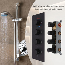 Thermostatic Shower Diverter Valve, Solid Brass Concealed Rough In Shower Mixer