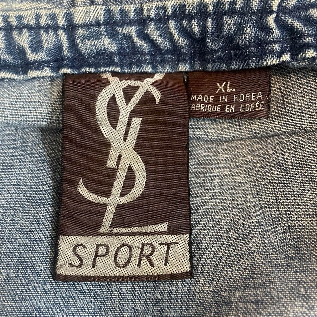 Vintage Yves Saint Laurent Sport Denim Jacket Size XL | eBay