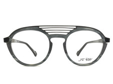J.F. Rey Eyeglasses Frames JF1470 1205 Horn Antique Silver Five Bar 49-20-148