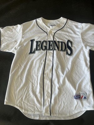 Majestic Lexington Legends Baseball Jersey White/Navy Blue Men's XL rare MLB 