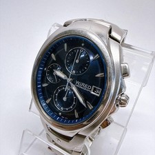 Seiko Quartz 7T92-0DH0 37 mm Analog Blue Dial Stainless Steel Case Wristwatch