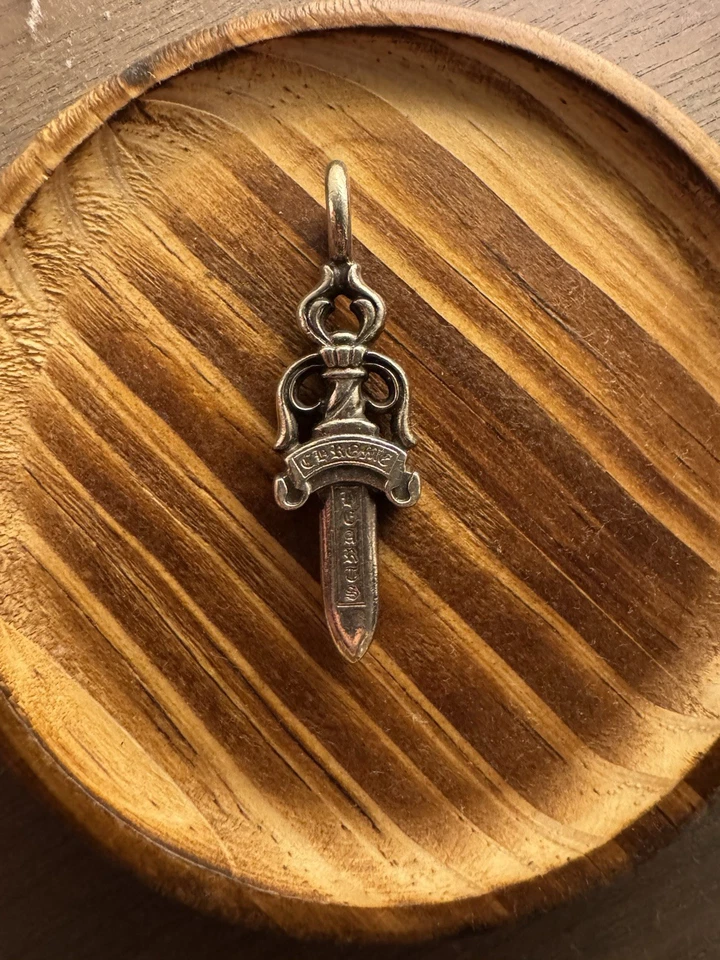 Кулон с двойным кинжалом Chrome Hearts серебро 925 пробы - Изображение 2 из 4