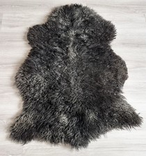  100 Natural Sheepskin Rug,sheepskin Pelt,Natural Color,dark Gray