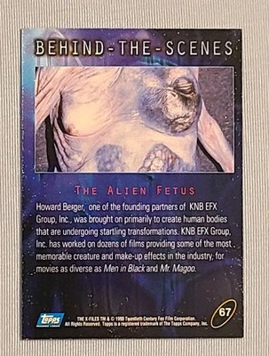 X-Files Fight The Future Movie 1998 #67 The Alien Fetus | eBay