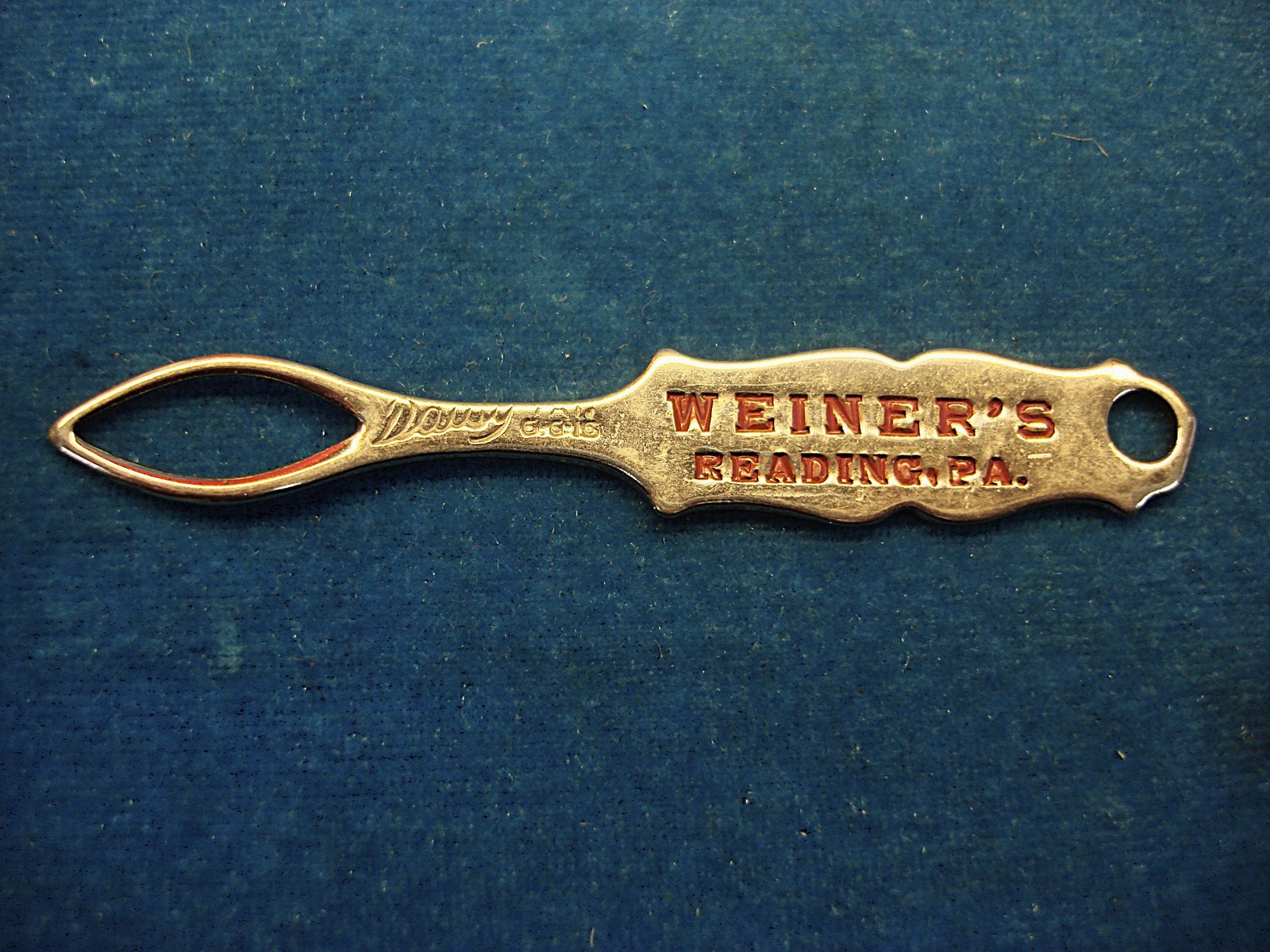 ANTIQUE BUTTON HOOKER - WEINER'S - READING PA - V… - image 1