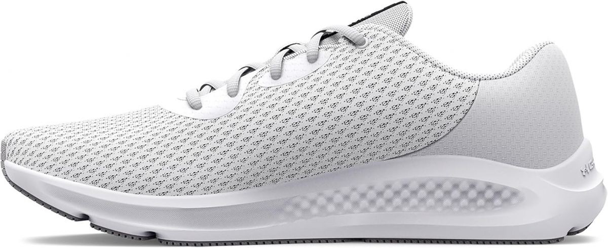 Under Armour Women's Charged Pursuit 3 Running Shoe, White-Halo Gray-Black thumbnail 2