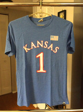 Kansas Jayhawks #1 Hunter Dickinson Blue Shirt Adult Large