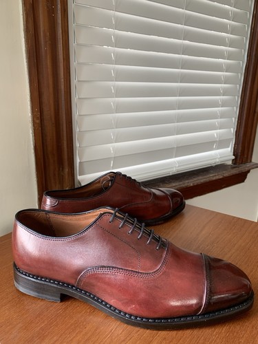 NEW w BOX 1st QUAL| ALLEN EDMONDS 8D PARK AVENUE OXBLOOD CAP TOE DRESS SHOES 8 D - Picture 2 of 17