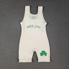 Vintage Irish Matman Wrestling Slinglet Adult Size 2XS White Notre Dame 