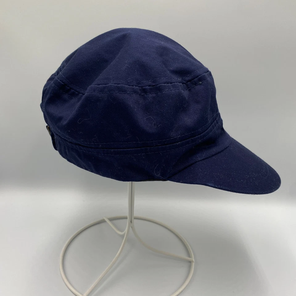 Gorra ajustable azul con hebilla de noticiero de taxi para mujer Foto 4 de 4