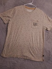 Howler Bros Shirt Mens Large Southwestern Graphic Geometric Tan Crew Neck EUC L