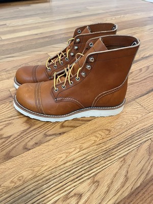 Red Wing Shoes Iron Ranger Brown Leather Lace-Up Work Boots  display picture 3