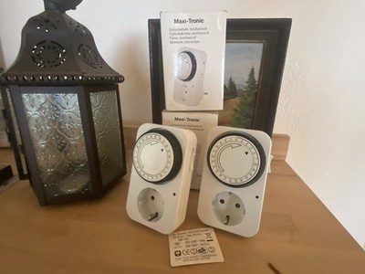 2x Zeitschaltuhr mechanisch Maxi-Tronic / Analog 24h / Tageszeitschaltuhr Neu OV